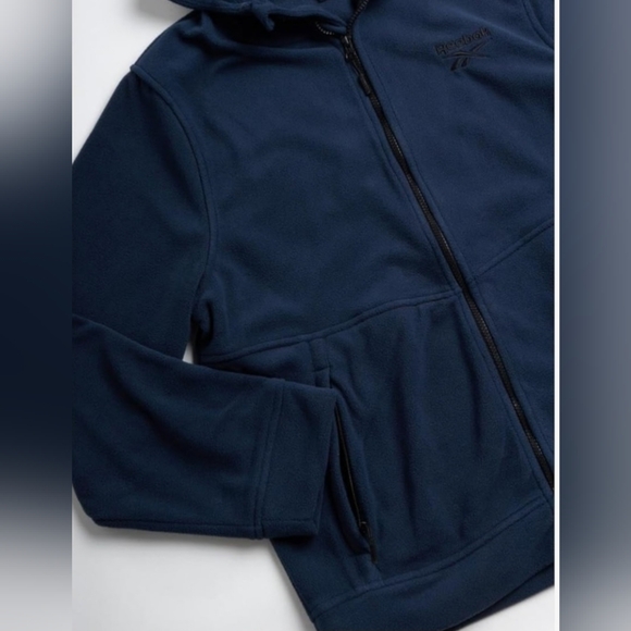 Reebok Men's Deep Blue Polar Hoodie Fleece Jacket Size XXL NWT BT-3117 - Picture 5 of 7